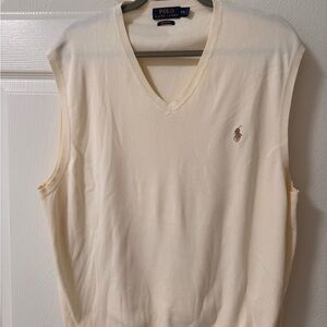 Polo by Ralph Lauren Men's Cream Sweater Vest SZ XXL